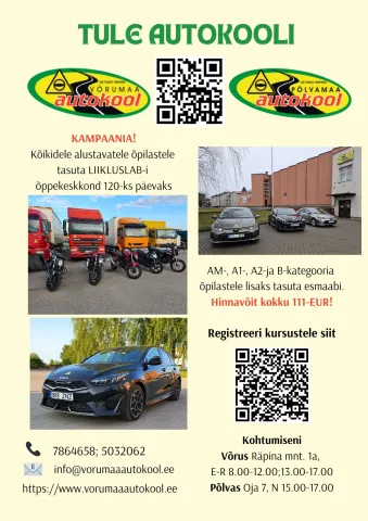 B-kategooria lõppastme koolituse-õppe